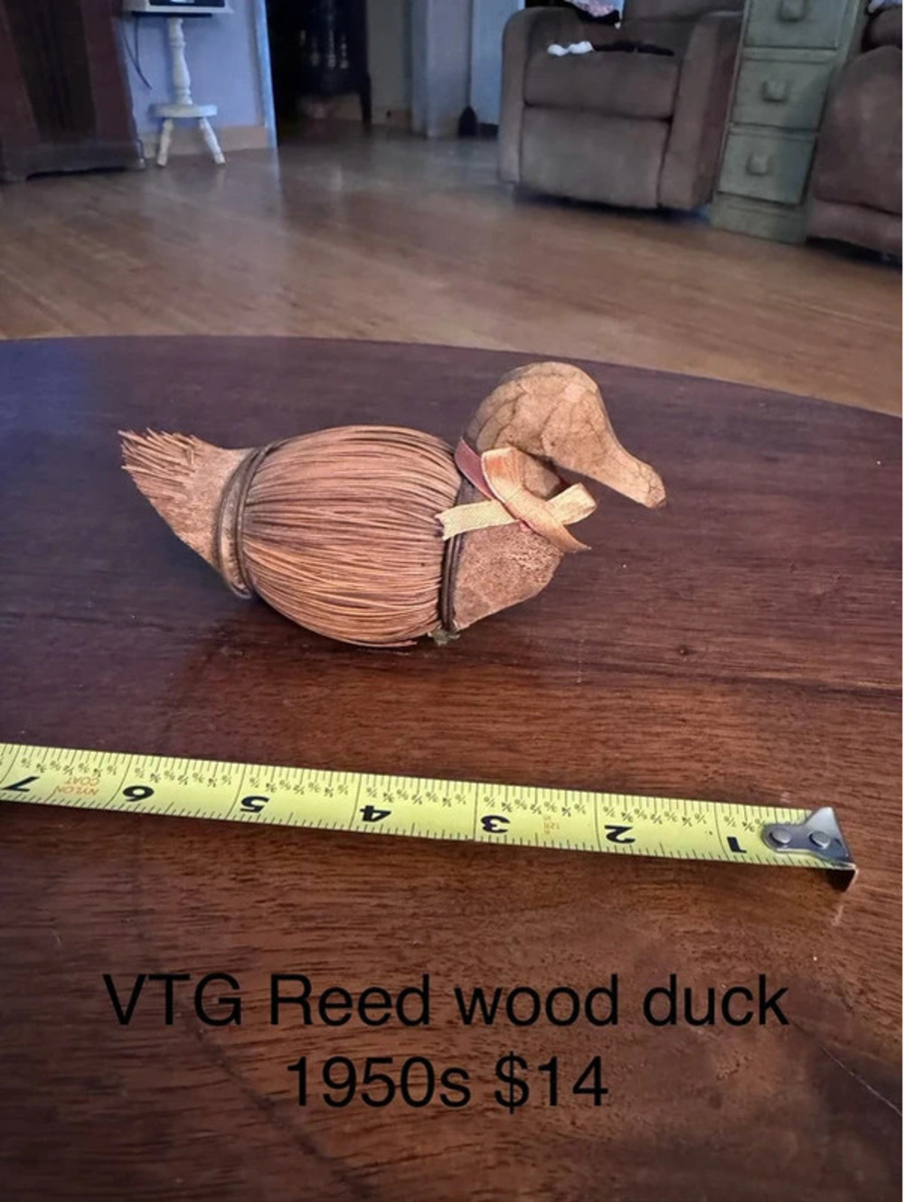 Vintage 1950s Reed Wood Duck